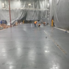 1/4 inch epoxy trowel down floor